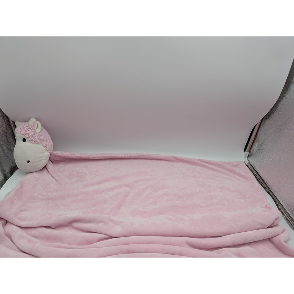 Quiltex Pink Cow Lovey Plush Blanket Mat Oversized Large 30 x 29 Stuffed Animal - Picture 5 of 9